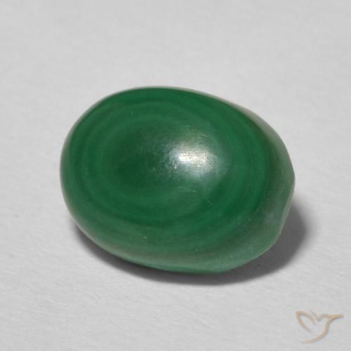 2.93克拉天然孔雀石，椭圆形，不透明