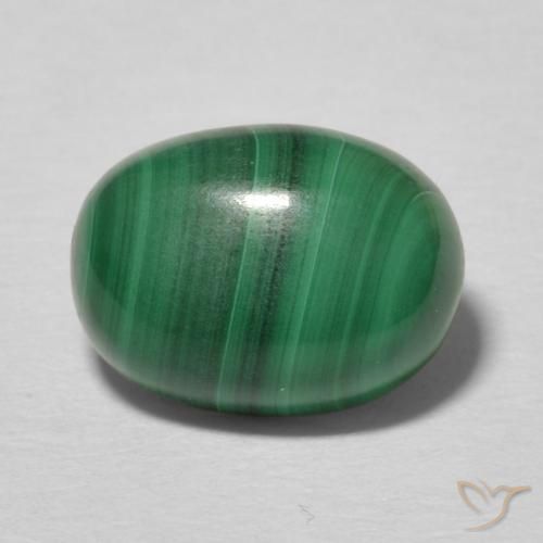 3.55ct 天然 中绿色 孔雀石, 椭圆形, 不透明
