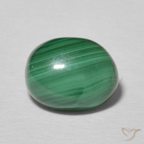 2.77ct 天然 多色绿色 孔雀石, 椭圆形, 不透明
