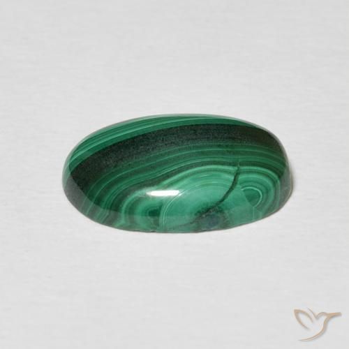 3.85克拉天然孔雀石，椭圆形，不透明