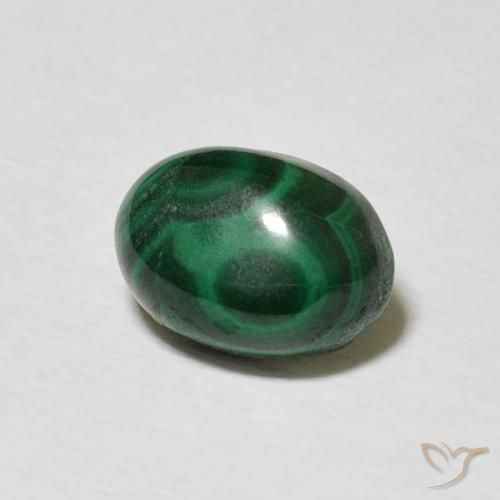 2.60克拉天然孔雀石，椭圆形，不透明