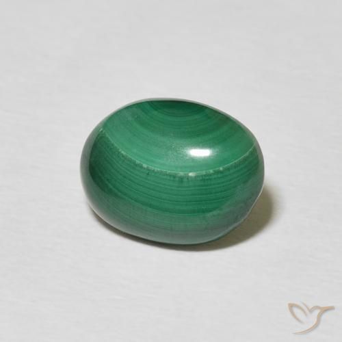 2.75克拉天然孔雀石，椭圆形，不透明