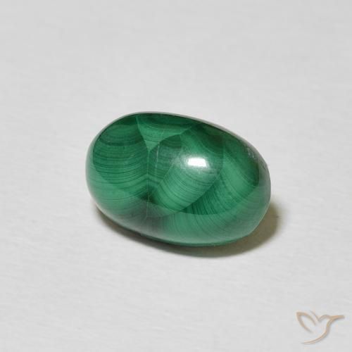 3.76克拉天然孔雀石，椭圆形，不透明