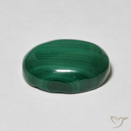 8.00克拉天然孔雀石，椭圆形，不透明