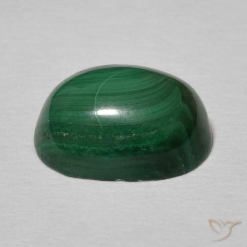 3.51克拉天然孔雀石，椭圆形，不透明