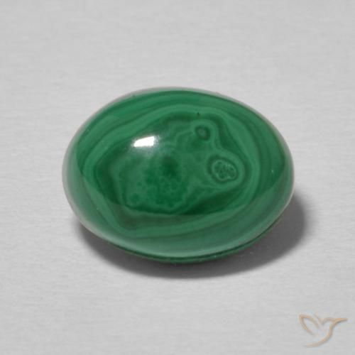 2.90ct 天然 中绿色 孔雀石, 椭圆形, 不透明