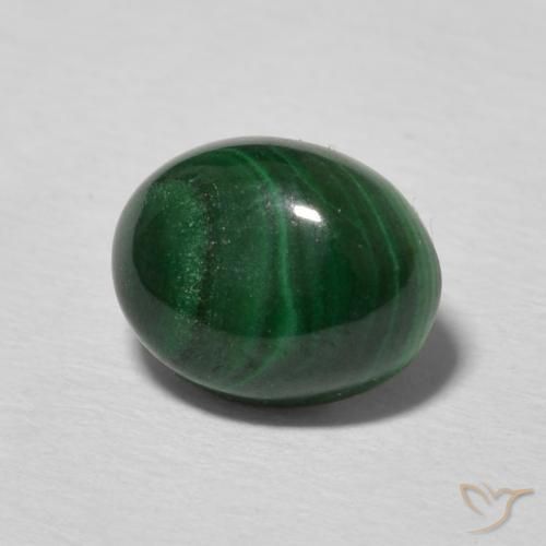 2.66克拉天然孔雀石，椭圆形，不透明