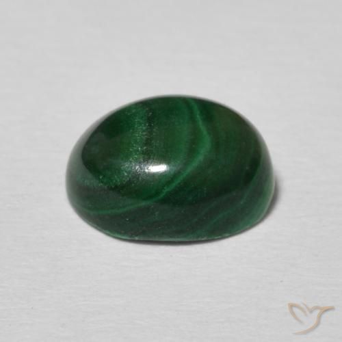 2.66克拉天然孔雀石，椭圆形，不透明