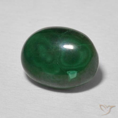 2.97克拉天然孔雀石，椭圆形，不透明