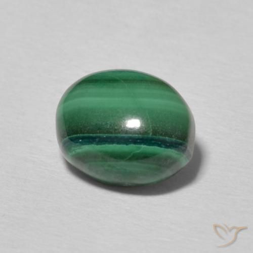 2.97克拉天然孔雀石，椭圆形，不透明