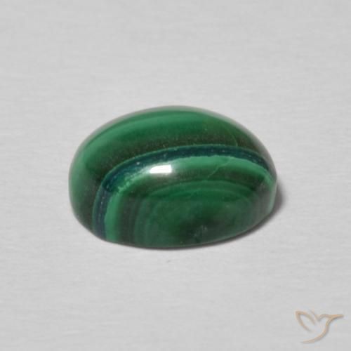 2.97克拉天然孔雀石，椭圆形，不透明