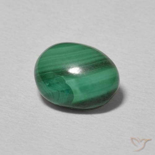 2.14克拉天然孔雀石，椭圆形，不透明