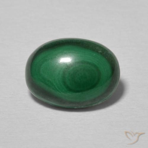 2.21ct 天然 多色绿色 孔雀石, 椭圆形, 不透明