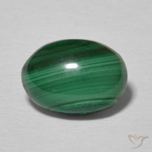2.36ct 天然 暗绿色 孔雀石, 椭圆形, 不透明