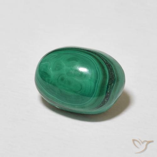 3.70克拉天然孔雀石，椭圆形，不透明