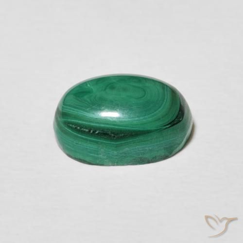 3.70克拉天然孔雀石，椭圆形，不透明