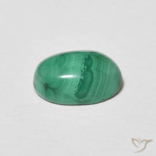 2.37克拉天然孔雀石，椭圆形，不透明
