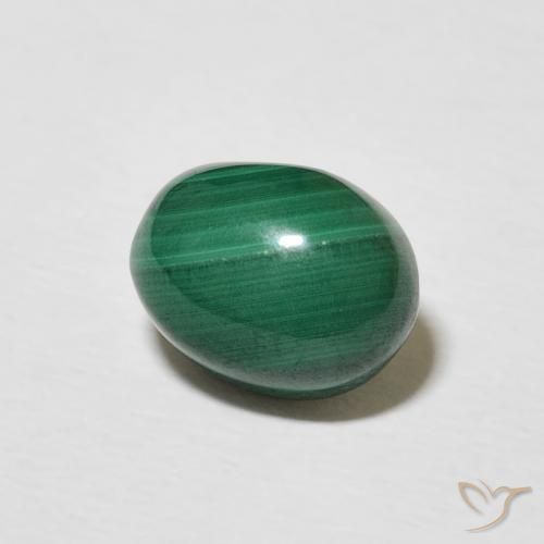 3.12克拉天然孔雀石，椭圆形，不透明