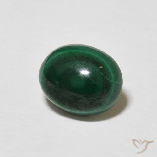2.91克拉天然孔雀石，椭圆形，不透明