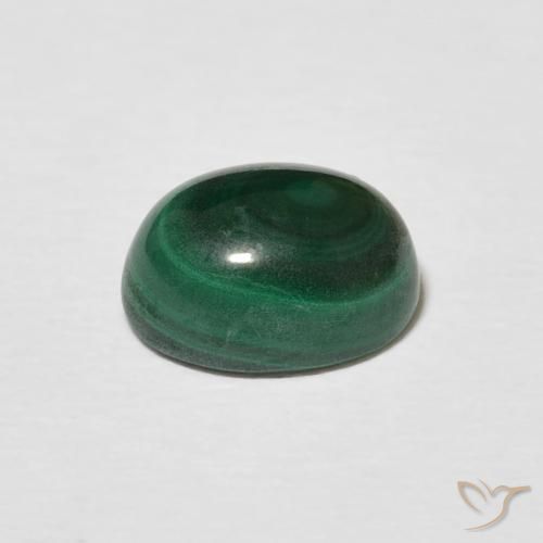 2.91克拉天然孔雀石，椭圆形，不透明