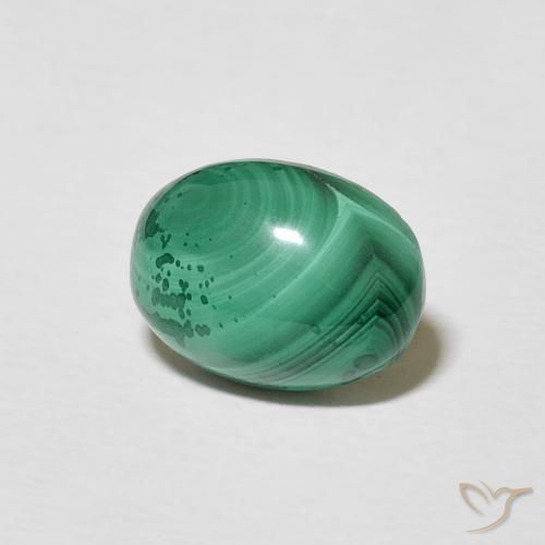 3.64克拉天然孔雀石，椭圆形，不透明