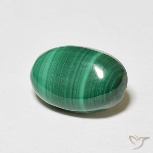 5.60克拉天然孔雀石，椭圆形，不透明