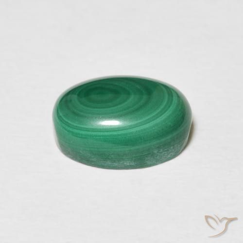 3.58克拉天然孔雀石，椭圆形，不透明