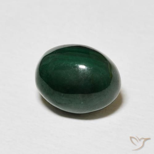 4.66克拉天然孔雀石，椭圆形，不透明