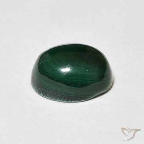 4.66克拉天然孔雀石，椭圆形，不透明