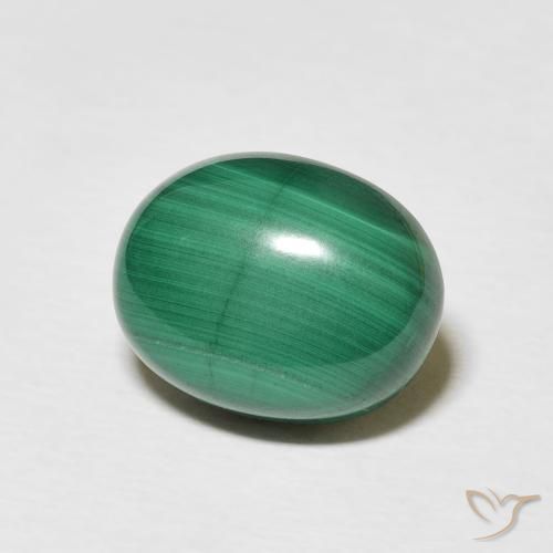5.75克拉天然孔雀石，椭圆形，不透明