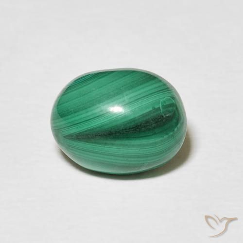 3.16ct 天然 中绿色 孔雀石, 椭圆形, 不透明