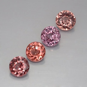 克拉天然马来亚石榴石，圆形切割，VVS-VS