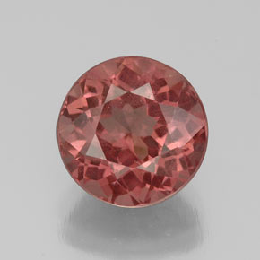 3.12克拉天然粉色马来亚石榴石，圆形切割，8.58毫米，VS-SI