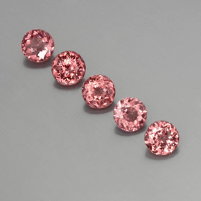 克拉天然马来亚石榴石，圆形切割，VS