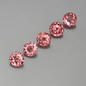 克拉天然马来亚石榴石，圆形切割，VS