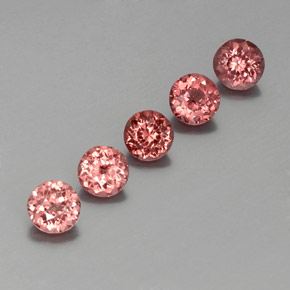 克拉天然马来亚石榴石，圆形切割，VS