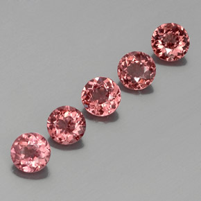 克拉天然马来亚石榴石，圆形切割，VS