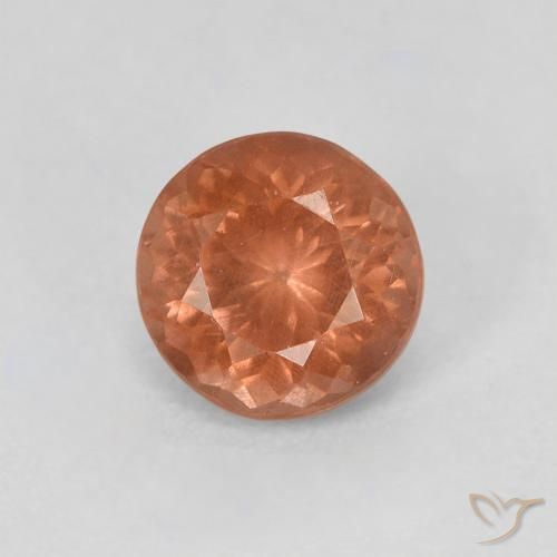 0.82ct 天然 橙粉色 马来亚石榴石, 圆形的, VS