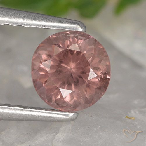 0.90ct 天然 玫瑰粉色 马来亚石榴石, 圆形的, VS