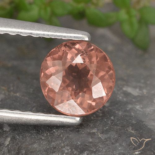 1.02ct 天然 覆盆子粉 马来亚石榴石, 圆形的, VS