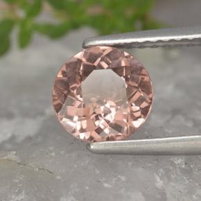 1.34克拉天然马来亚石榴石，圆形切割，VS