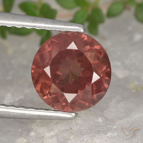 1.64ct 天然 砖红色 马来亚石榴石, 圆形的, VS