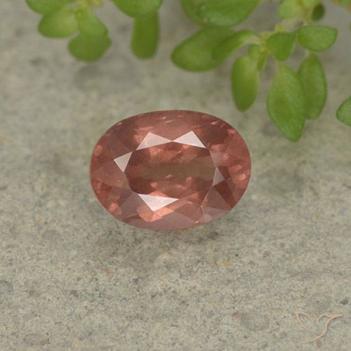 1.27ct 天然 覆盆子粉 马来亚石榴石, 椭圆形, VS