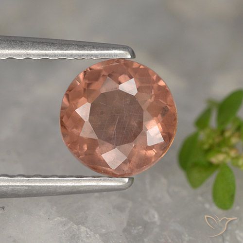 1.10ct 天然 覆盆子粉 马来亚石榴石, 圆形的, VS
