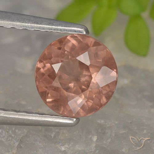 0.98ct 天然 中粉红色 马来亚石榴石, 圆形的, VS