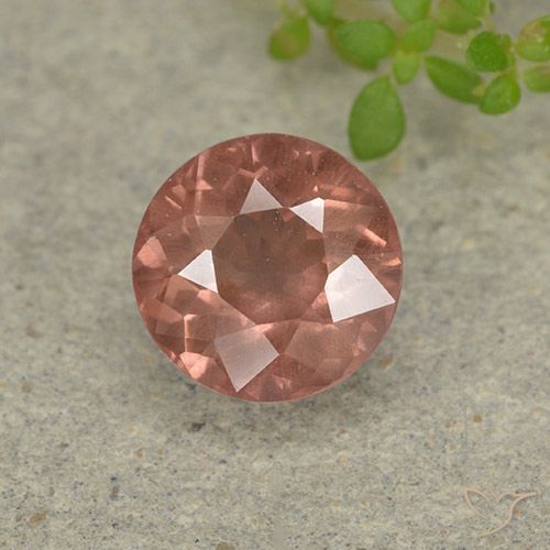 1.54ct 天然 覆盆子粉 马来亚石榴石, 圆形的, VS