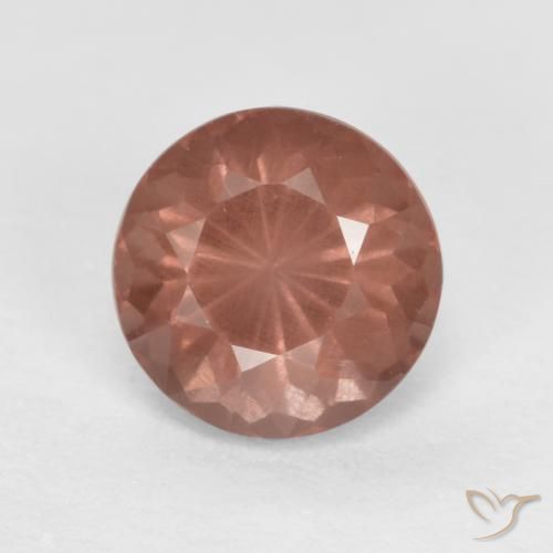 0.68ct 天然 橙粉色 马来亚石榴石, 圆形的, VS