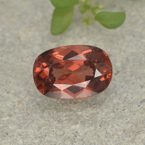 0.78ct 天然 深红玫瑰色 马来亚石榴石, 软垫, VS