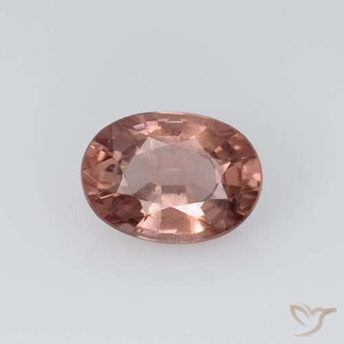 1.12ct 天然 浅砖红色 马来亚石榴石, 椭圆形, VS