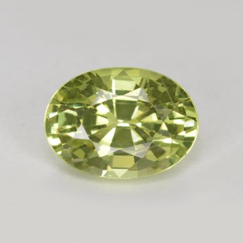 1.10克拉天然绿色马里石榴石，椭圆形切割，7×5.1毫米，VS